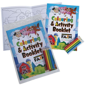 Colouring Booklet with 4 Colouring Pencils