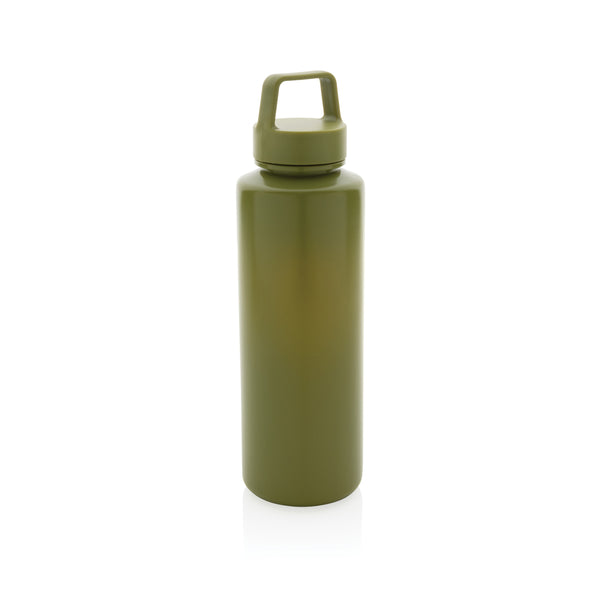 Branded RCS certified recycled PP water bottle with handle