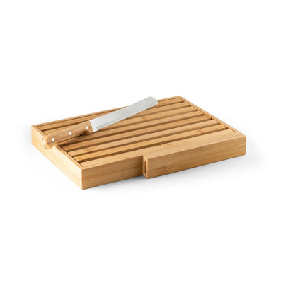 PASSARD. Bread board in bamboo with stainless steel knife