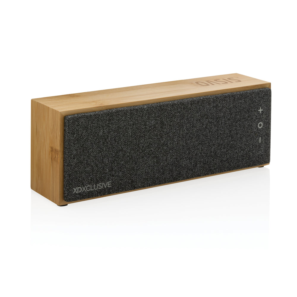 Branded Wynn 10W bamboo wireless speaker