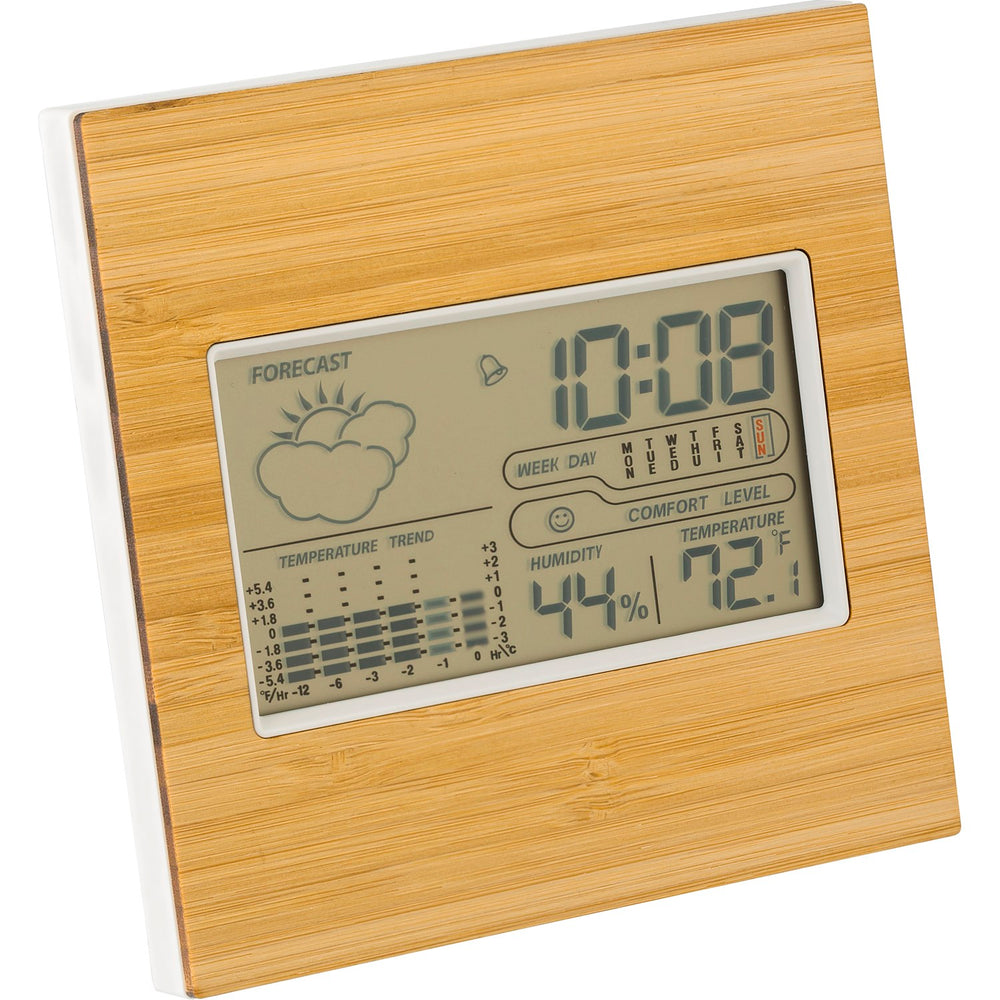 Branded Leathercote Bamboo weather station