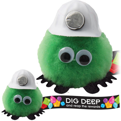 Logobugs Wearing Hats Miner Hatter