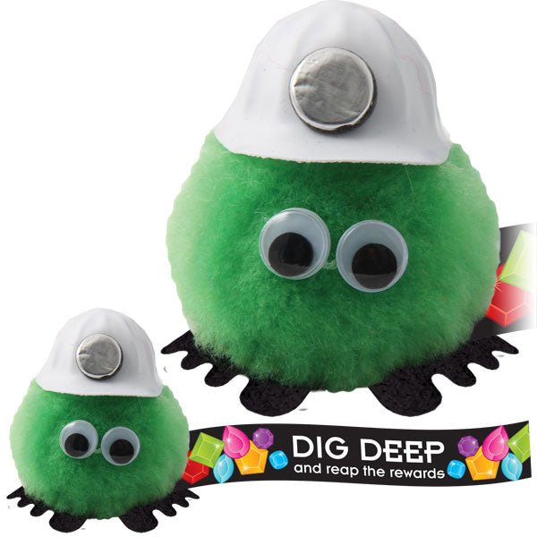 Logobugs Wearing Hats Miner Hatter