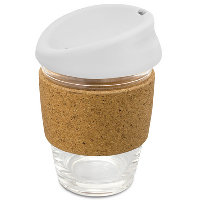 Glass Coffee Cup with Cork Band - Kiato Cup