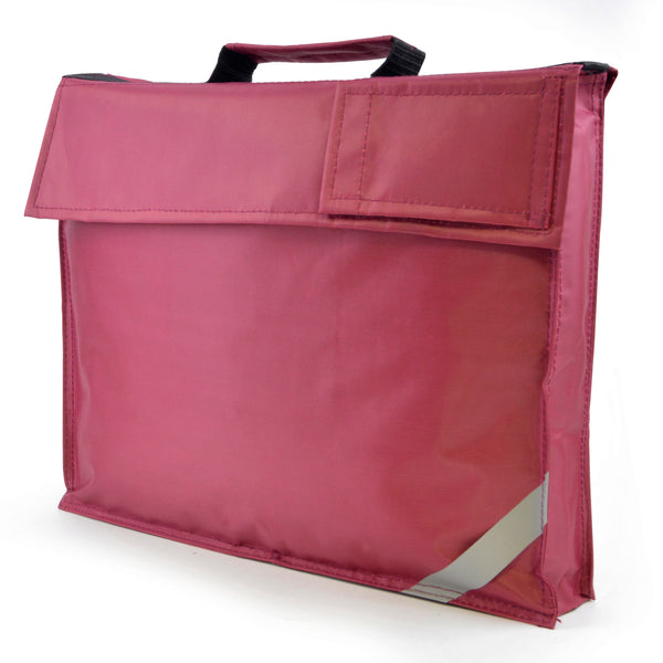 420d polyester school book bag with name card + reflective corner strip