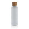 Branded Wood RCS certified recycled stainless steel vacuum bottle