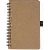 Branded Cobble A6 wire-o recycled cardboard notebook with stone paper
