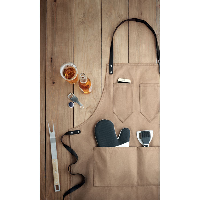 Branded Apron in leather