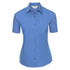 Branded Russell Collection Ladies Short Sleeve Easy Care Poplin Shirt