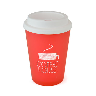 Branded Haddon Colour Frosted 350ml double wall tumbler