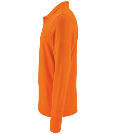 SOL'S Perfect Long Sleeve Piqué Polo Shirt Orange