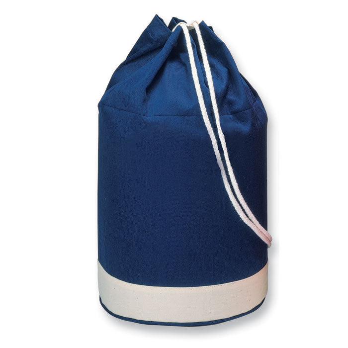 Branded Cotton duffle bag bicolour