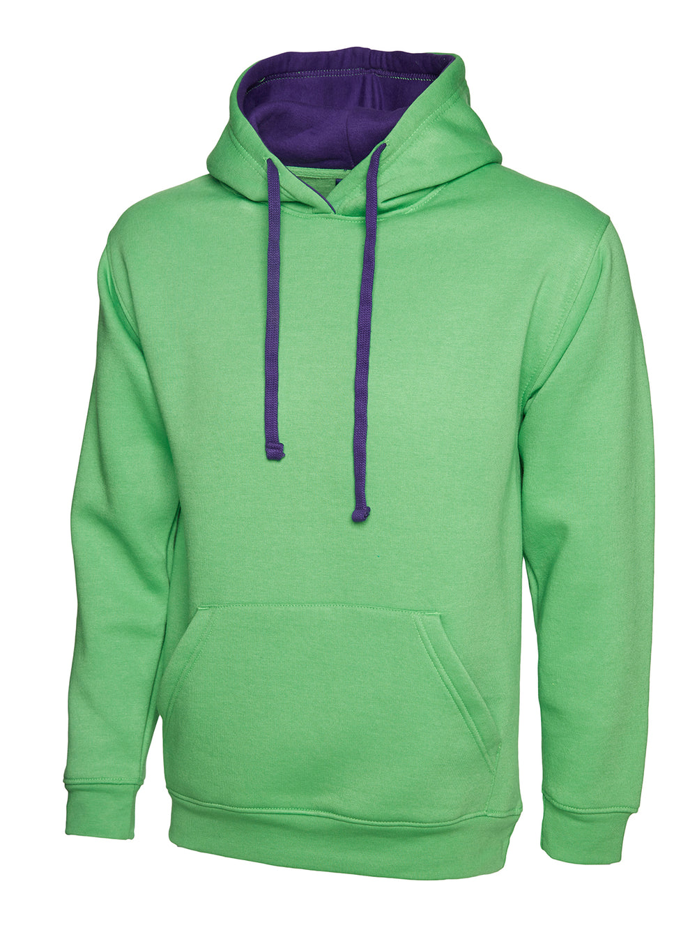 Branded Contrast Hooded Sweatshirt
