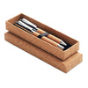 Branded Metal Ball pen set in cork box