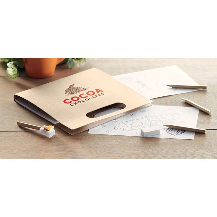 Branded Colouring set with 6 pencils