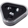 Branded Rebel earbuds with recycled plastic storage box