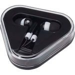 Branded Rebel earbuds with recycled plastic storage box