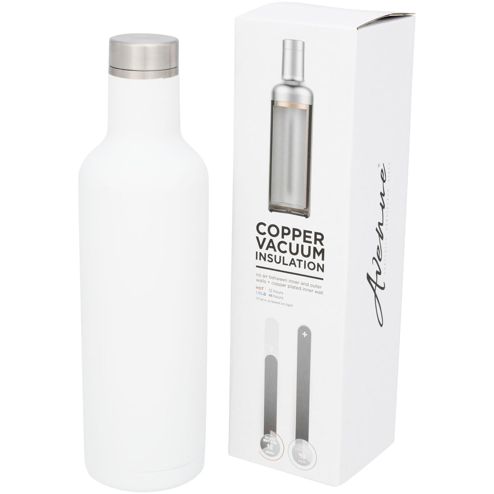 Branded Pinto 750 ml copper vacuum insulated bottle