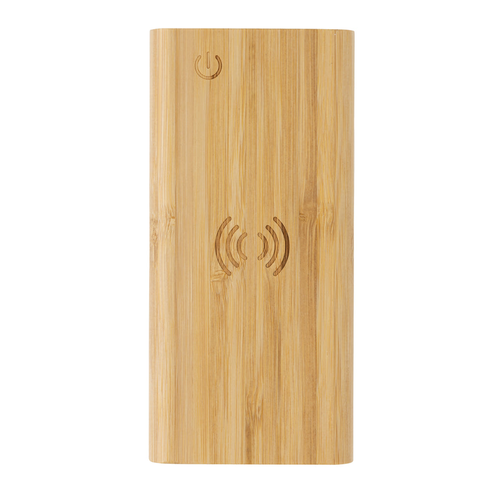 Branded Bamboo 8.000 mAh 5W wireless powerbank