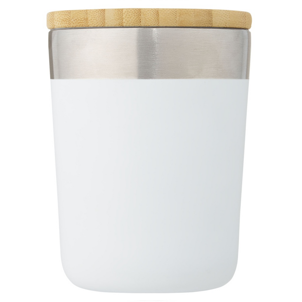 Lagan 300 ml copper vacuum insulated stainless steel tumbler with bamboo lid