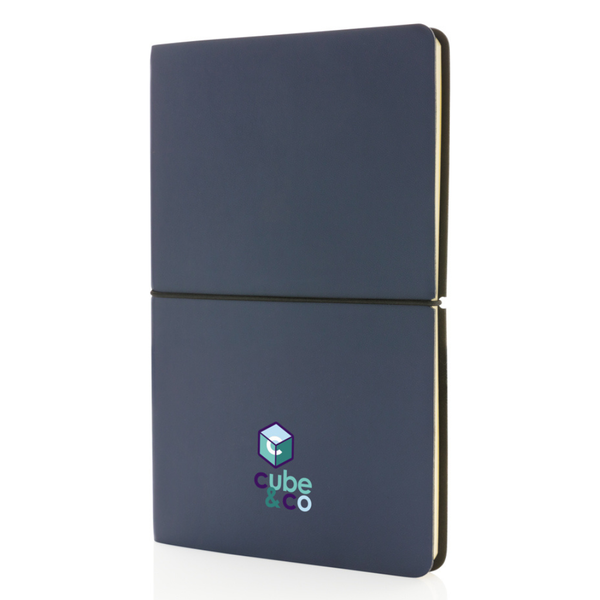 Branded Modern deluxe softcover A5 notebook