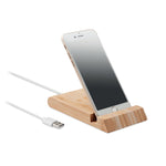 Bamboo 10W wireless charger with Stand