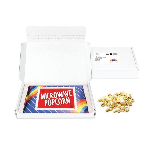 Gift Boxes - Mini White Postal Box - Microwave Popcorn