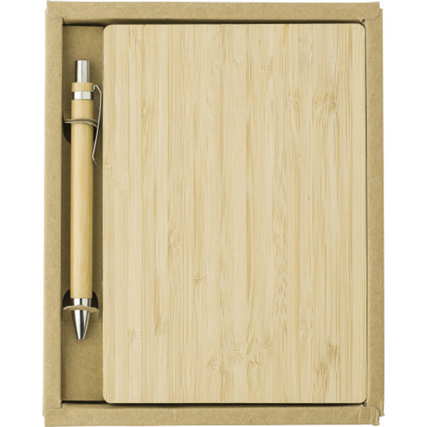 Branded Freshborough Bamboo covered notebook