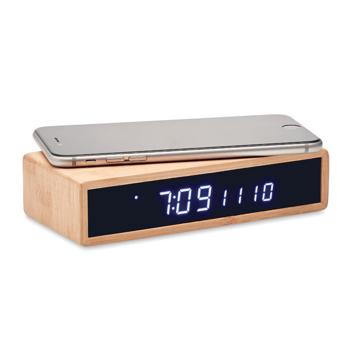 Branded Wireless charger in bamboo 5W