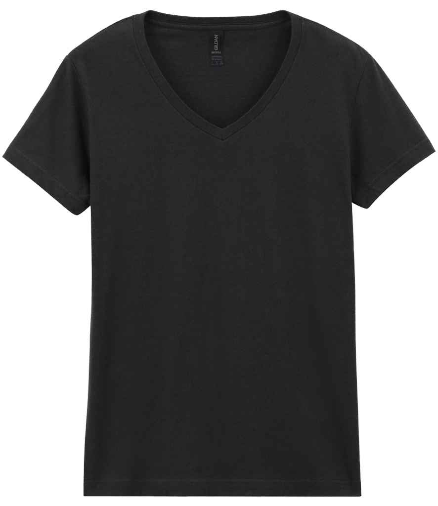 Branded Gildan Ladies SoftStyle® V Neck T-Shirt
