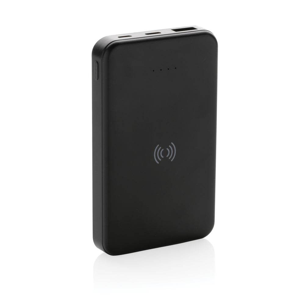 Branded RCS recycled plastic 5.000 mAh 5W wireless powerbank