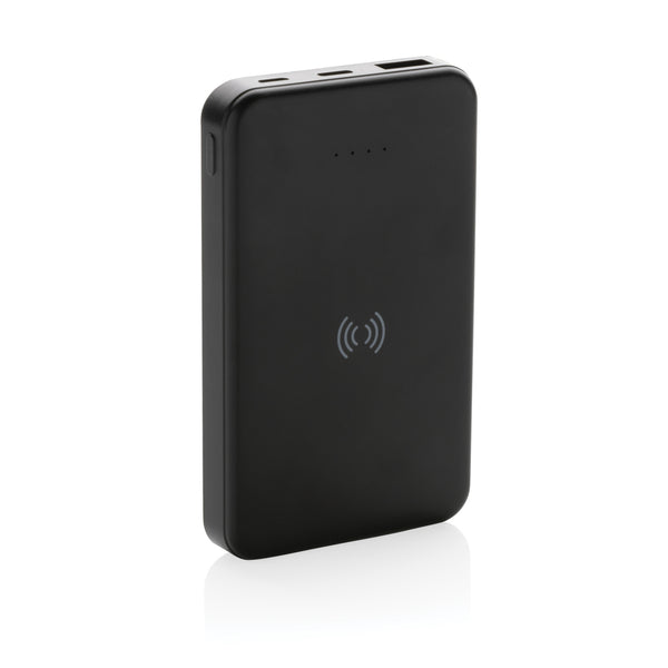 Branded RCS recycled plastic 5.000 mAh 5W wireless powerbank