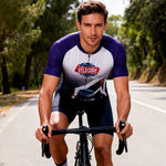 Raglan Unisex Sublimated Stand Collar Short Sleeves Cycling Jersey - 150gsm