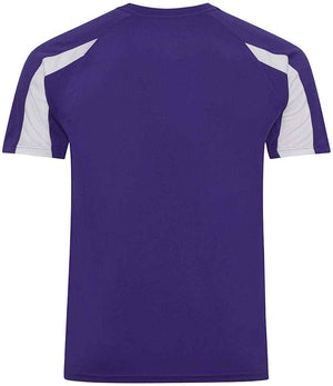 AWDis Cool Contrast Wicking T-Shirt Purple/Arctic White