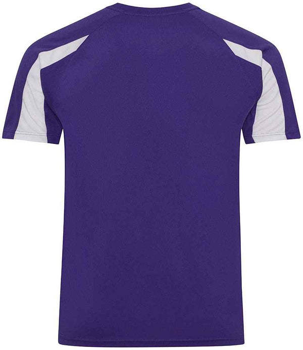 AWDis Cool Contrast Wicking T-Shirt Purple/Arctic White