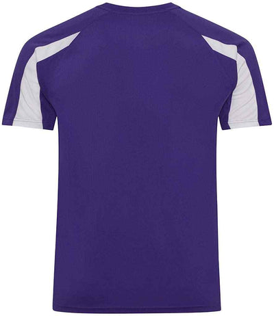AWDis Cool Contrast Wicking T-Shirt Purple/Arctic White