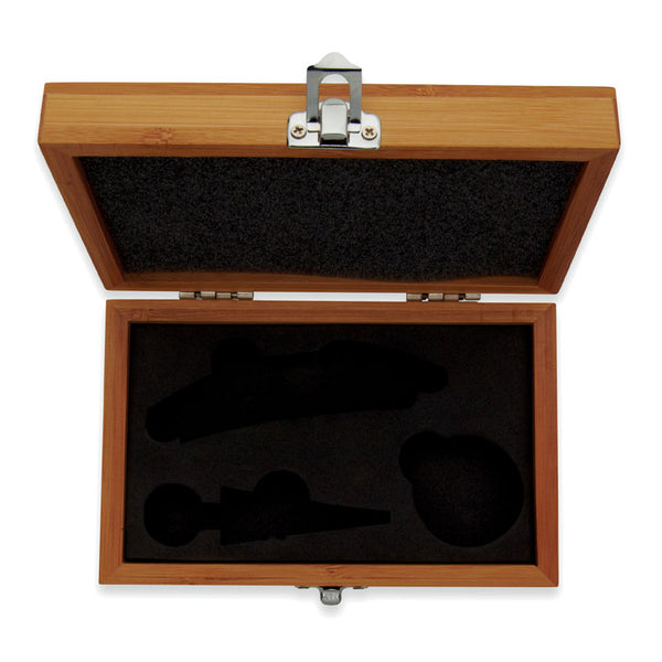 Branded Wine Accessory set in bamboo box