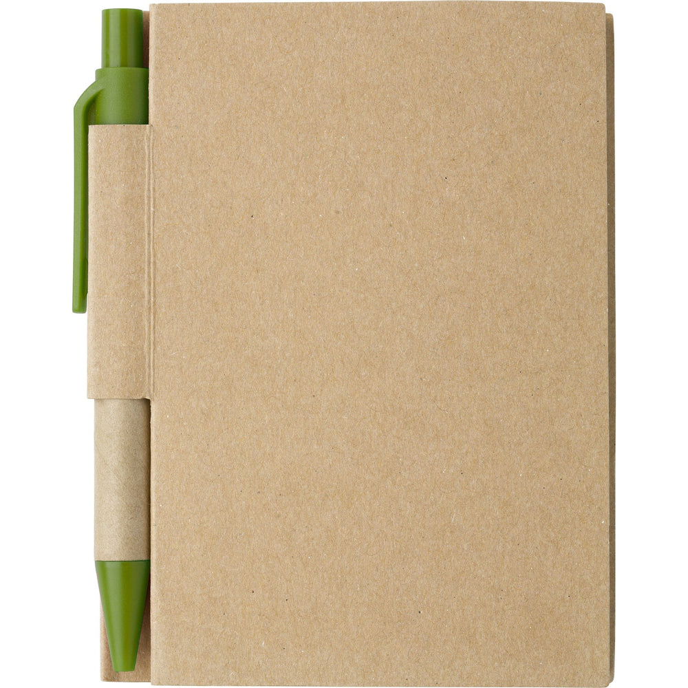 Branded Nansladron Cardboard notebook with ballpen
