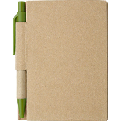 Branded Nansladron Cardboard notebook with ballpen