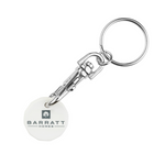 Branded Recycled Plastic Trolley Coin Keyring