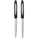 Branded Geneva stylus ballpoint pen and rollerball pen set