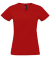 SOL'S Ladies Imperial V Neck T-Shirt Red