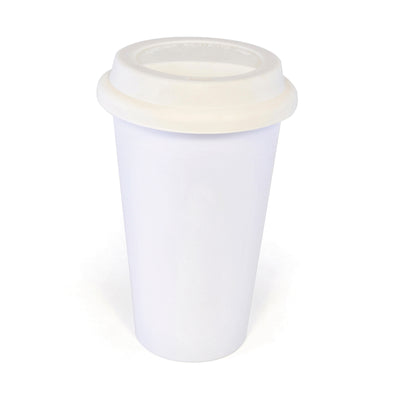 Shiny Plastic Takeout Coffee Cup 375ml Double Wall