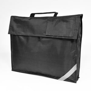 420d polyester school book bag with name card + reflective corner strip