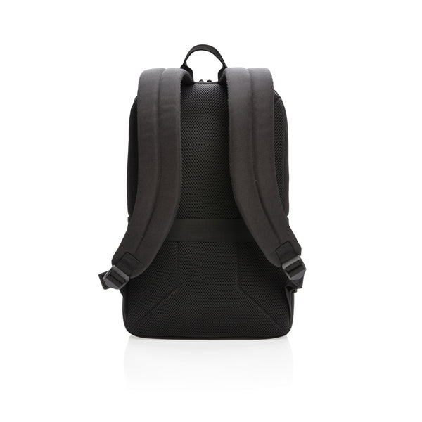Branded Swiss Peak AWARE™ RFID and USB A laptop backpack