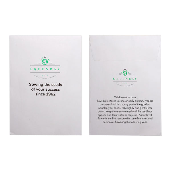 Seed Pack in White Paper Envelope Wild Flowers Mix