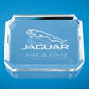Branded 10cm x 7.5cm Optical Crystal Facet Rectangle Paperweight