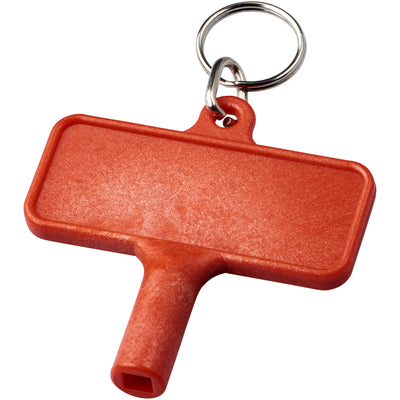 Branded Largo plastic radiator key with keychain