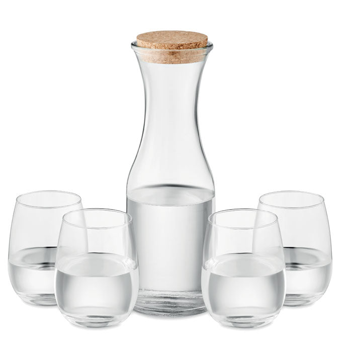 Branded Set of recycled glass drink