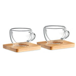 Branded Set of 2 double wall espresso